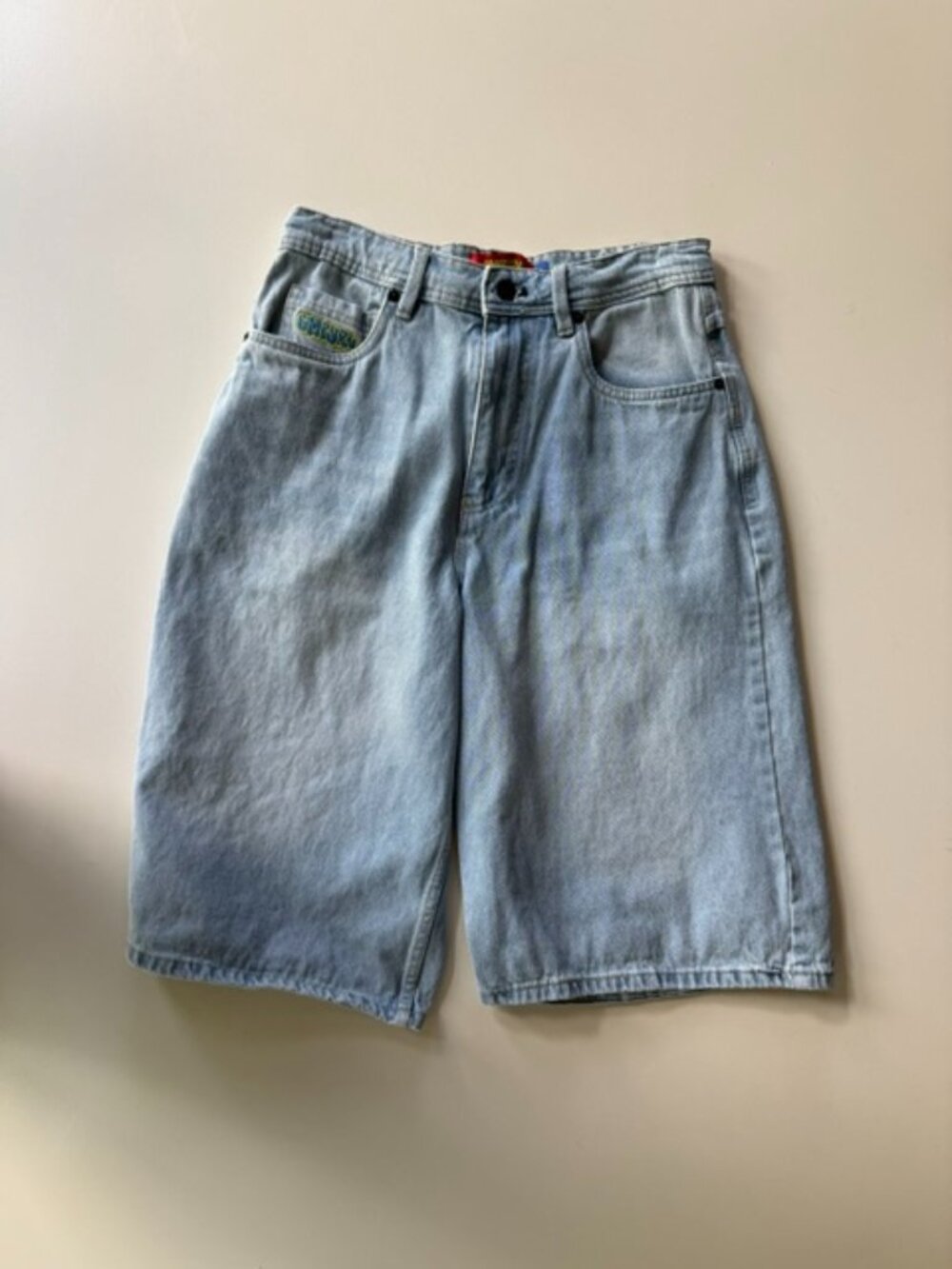 Empyre Colby Loose Fit Denim Skate Shorts Light Wash Baggy Jorts Men's 28 Y2K
